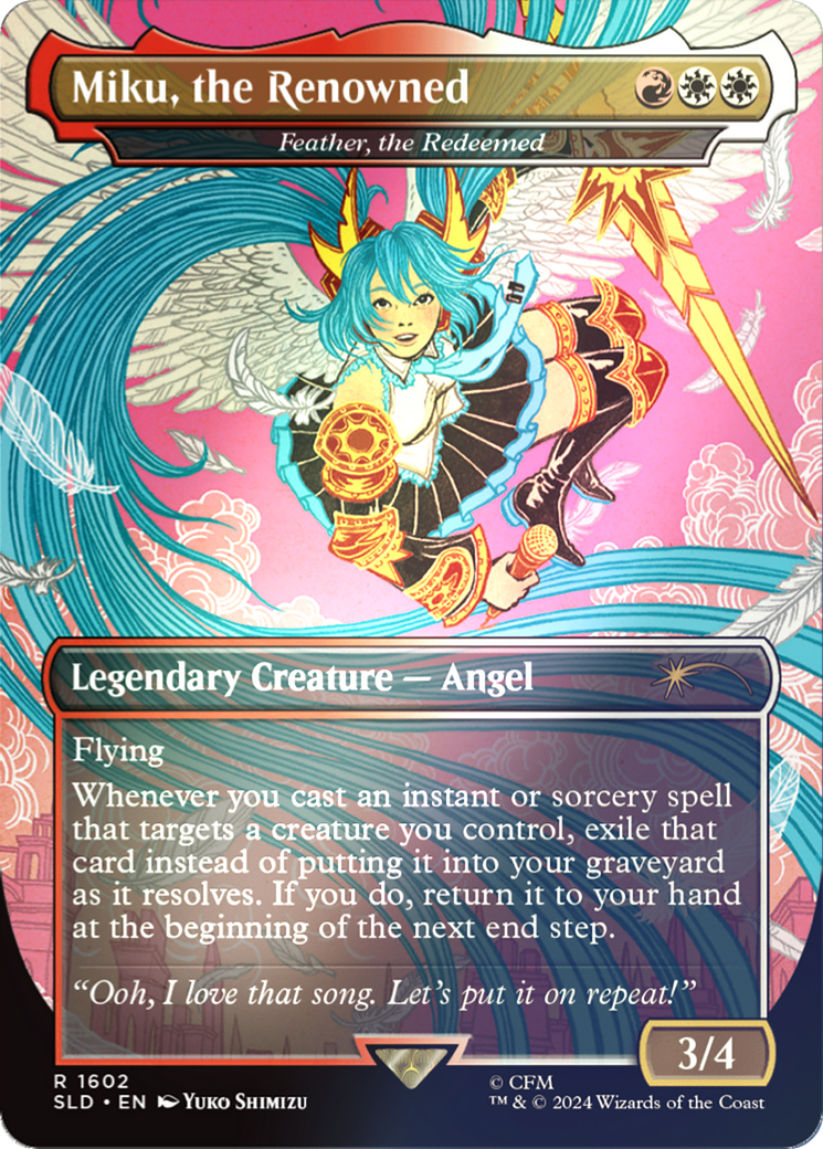 Miku, the Renowned - Feather, the Redeemed (Rainbow Foil) [Secret Lair Drop Series] | Eastridge Sports Cards & Games