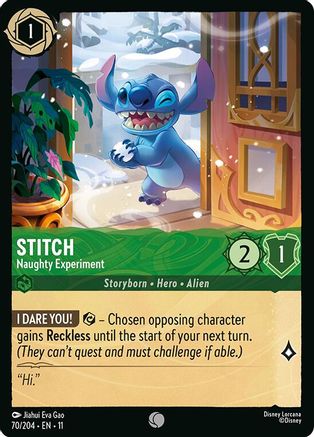 Stitch - Naughty Experiment (70/204) - Winterspell Cold Foil