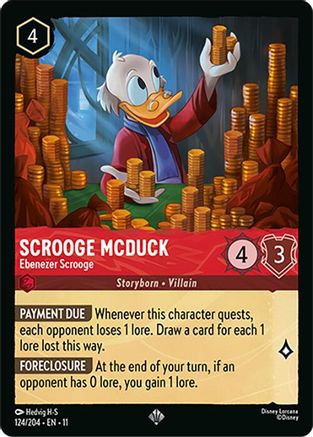Scrooge McDuck - Ebenezer Scrooge (124/204) - Winterspell Cold Foil