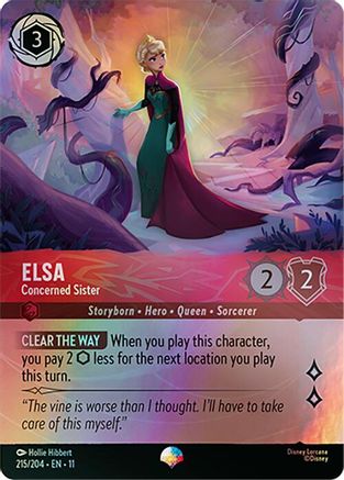Elsa - Concerned Sister (Epic) (215/204) - Winterspell Holofoil