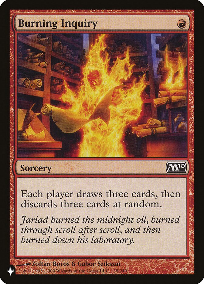 Burning Inquiry [The List] | Eastridge Sports Cards & Games