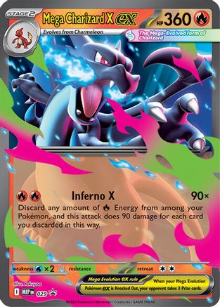 Mega Charizard X ex 029  - Holofoil ME Mega Evolution Promo - Promo