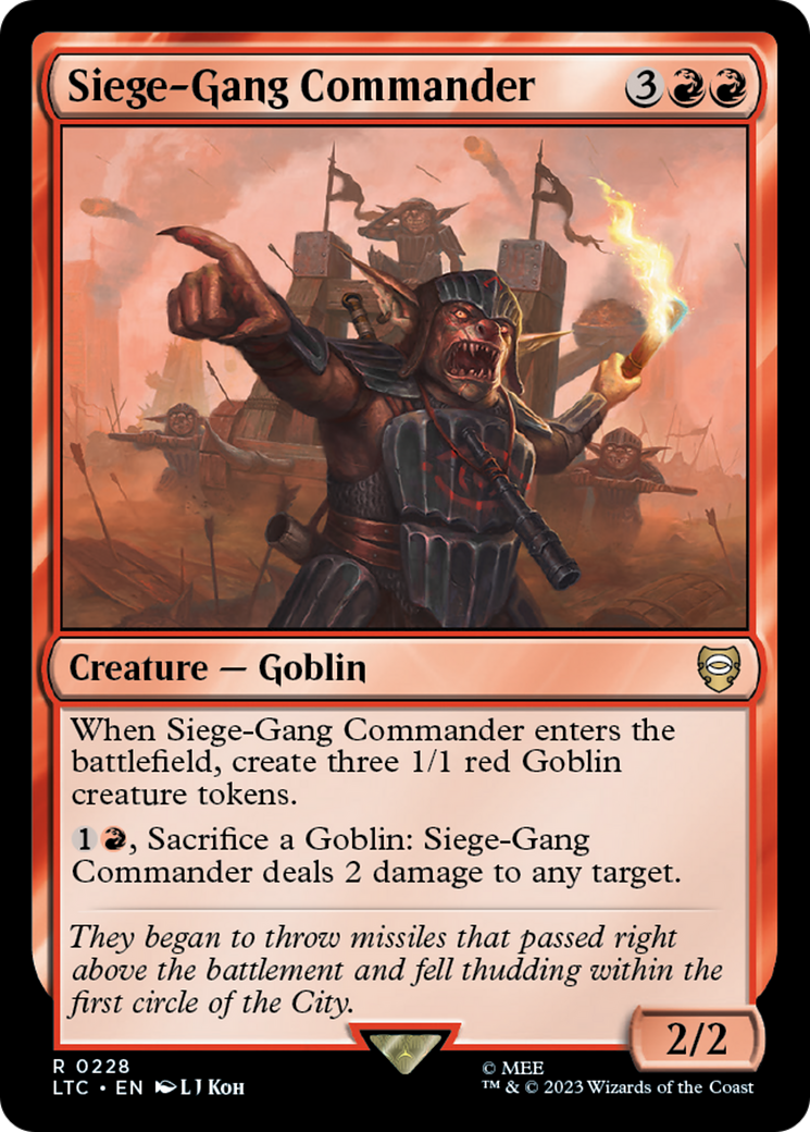 Siege-Gang Commander [The Lord of the Rings: Tales of Middle-Earth Commander] | Eastridge Sports Cards & Games