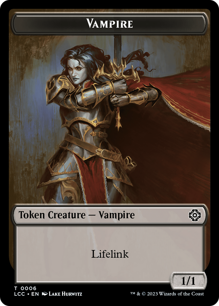 Vampire (0006) // Vampire Demon Double-Sided Token [The Lost Caverns of Ixalan Commander Tokens] | Eastridge Sports Cards & Games