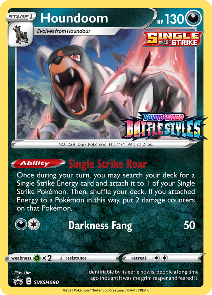 Houndoom (SWSH090) (Prerelease Promo) [Sword & Shield: Black Star Promos] | Eastridge Sports Cards & Games