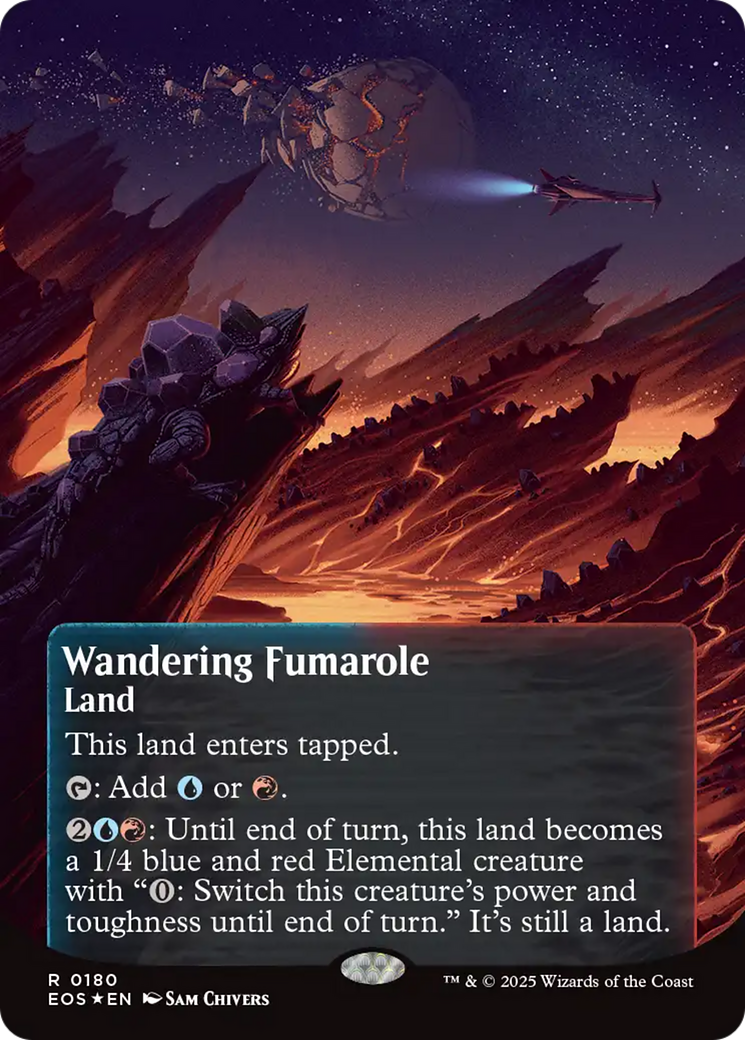 Wandering Fumarole (0180) (Borderless) (Galaxy Foil) [Edge of Eternities: Stellar Sights] | Eastridge Sports Cards & Games