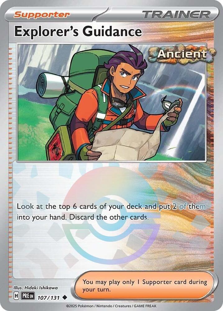 Explorer's Guidance (107/131) (Poke Ball Pattern) [Scarlet & Violet: Prismatic Evolutions] | Eastridge Sports Cards & Games