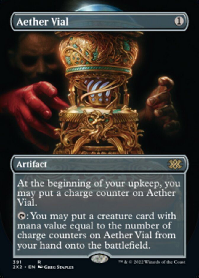 Aether Vial (Borderless Alternate Art) [Double Masters 2022] | Eastridge Sports Cards & Games