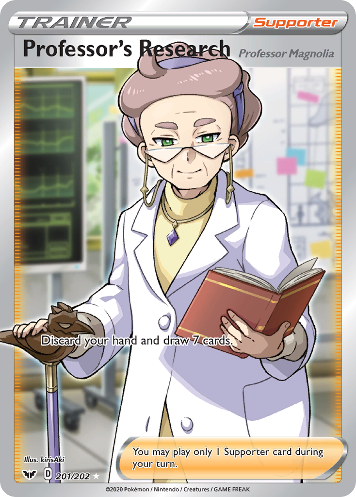 Professor's Research (201/202) (Professor Magnolia) [Sword & Shield: Base Set] | Eastridge Sports Cards & Games