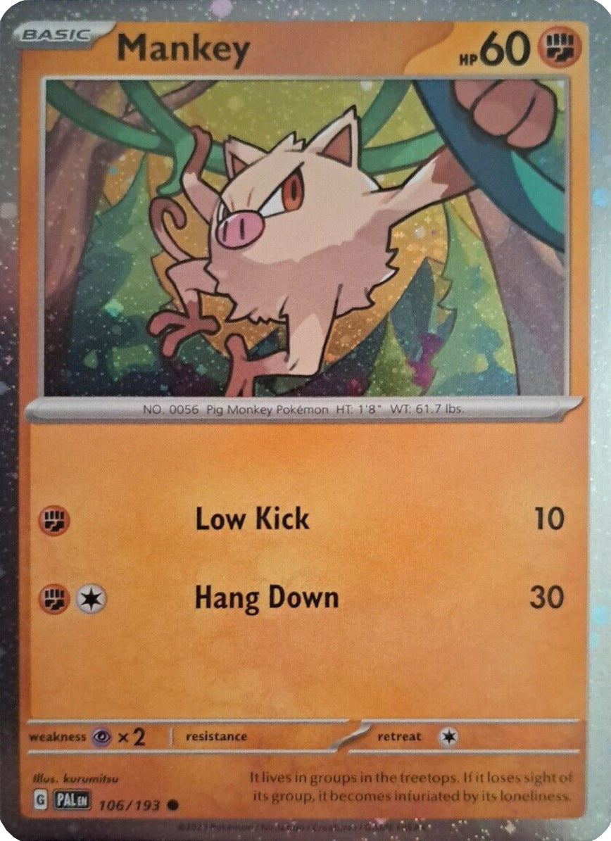 Mankey (106/193) (Cosmos Holo) [Scarlet & Violet: Paldea Evolved] | Eastridge Sports Cards & Games