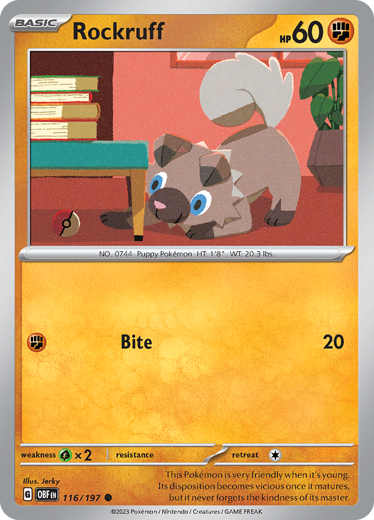 Rockruff (116/197) [Scarlet & Violet: Obsidian Flames] | Eastridge Sports Cards & Games