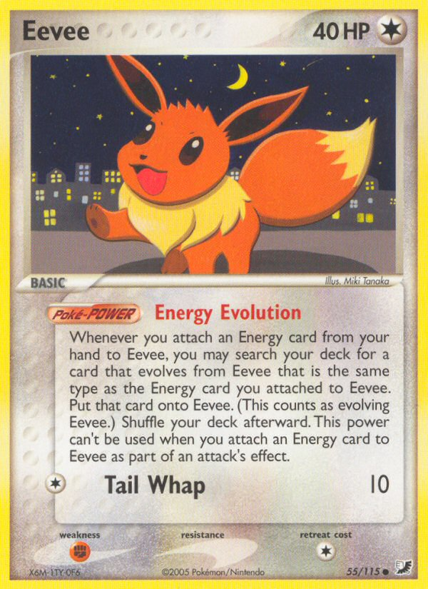 Eevee (55/115) [EX: Unseen Forces] | Eastridge Sports Cards & Games