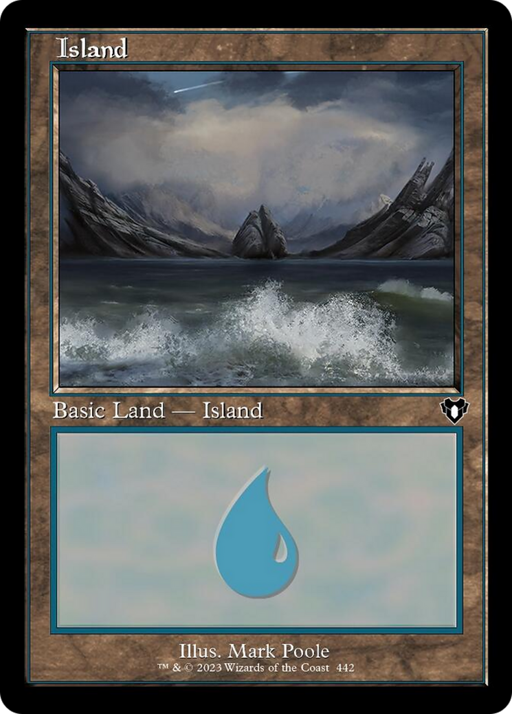 Island (442) (Retro) [Commander Masters] | Eastridge Sports Cards & Games