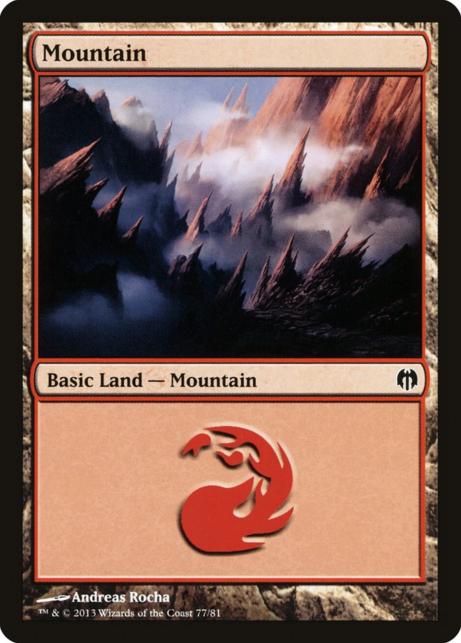 Mountain (77) [Duel Decks: Heroes vs. Monsters] | Eastridge Sports Cards & Games