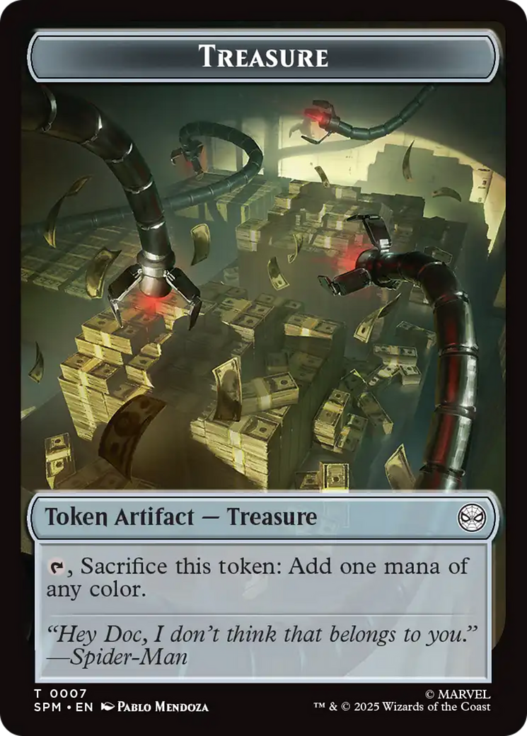 Spider // Treasure Double-Sided Token [Marvel's Spider-Man Tokens] | Eastridge Sports Cards & Games