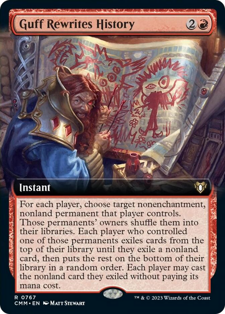 Guff Rewrites History (Extended Art) [Commander Masters] | Eastridge Sports Cards & Games