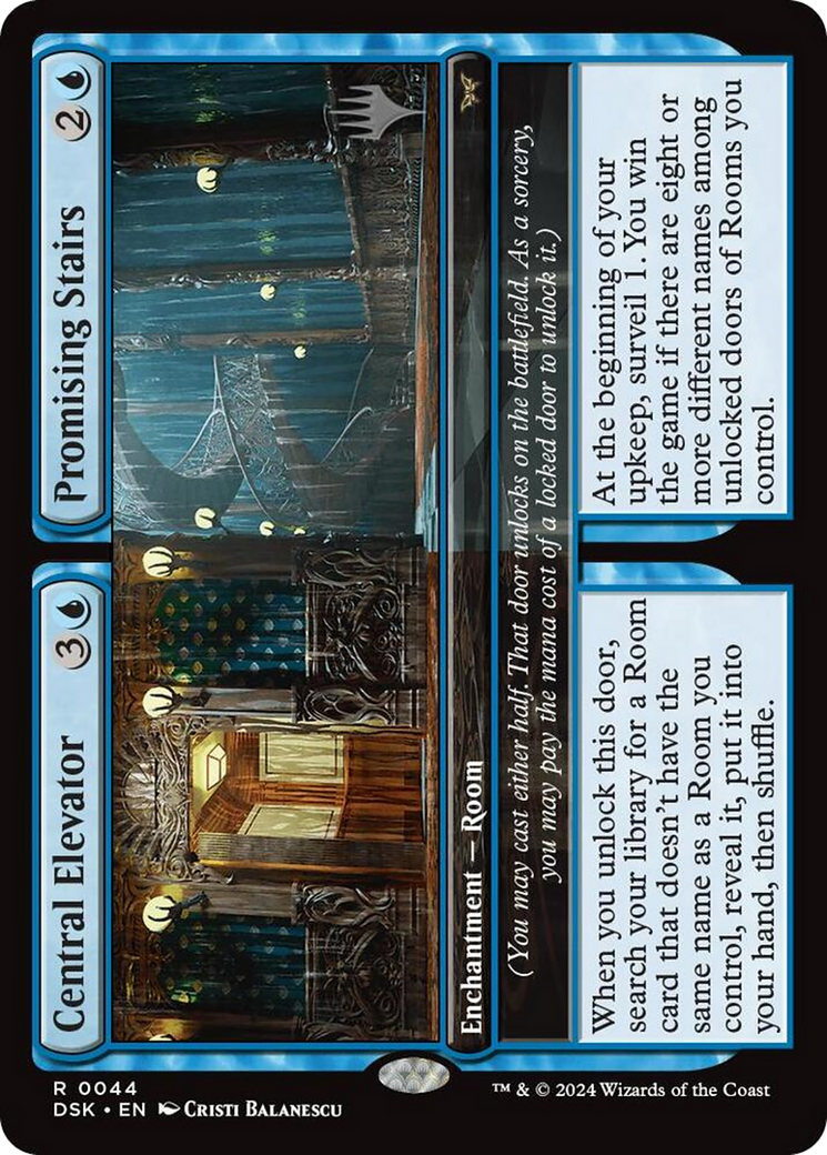 Central Elevator // Promising Stairs (Promo Pack) [Duskmourn: House of Horror Promos]