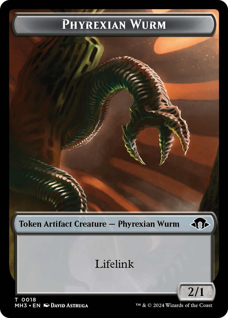 Eldrazi Spawn // Phyrexian Wurm (0018) Double-Sided Token [Modern Horizons 3 Tokens] | Eastridge Sports Cards & Games