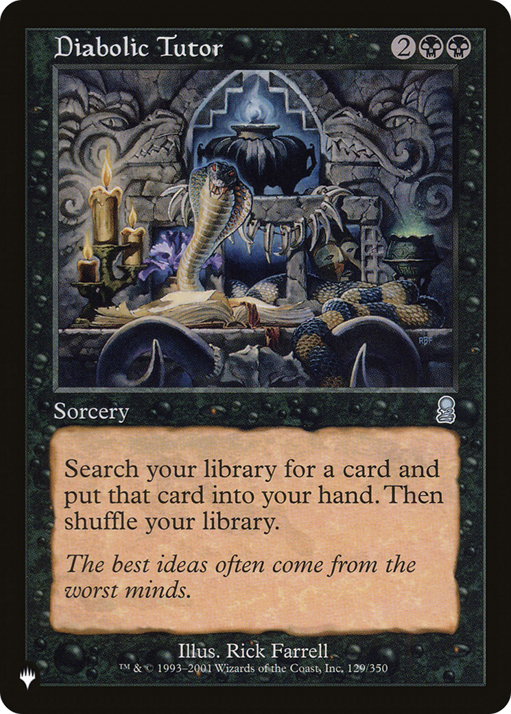 Diabolic Tutor [The List] | Eastridge Sports Cards & Games