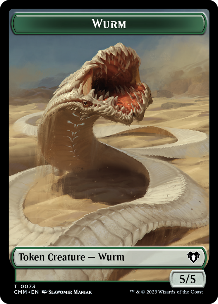 Wurm // Spider Double-Sided Token [Commander Masters Tokens] | Eastridge Sports Cards & Games