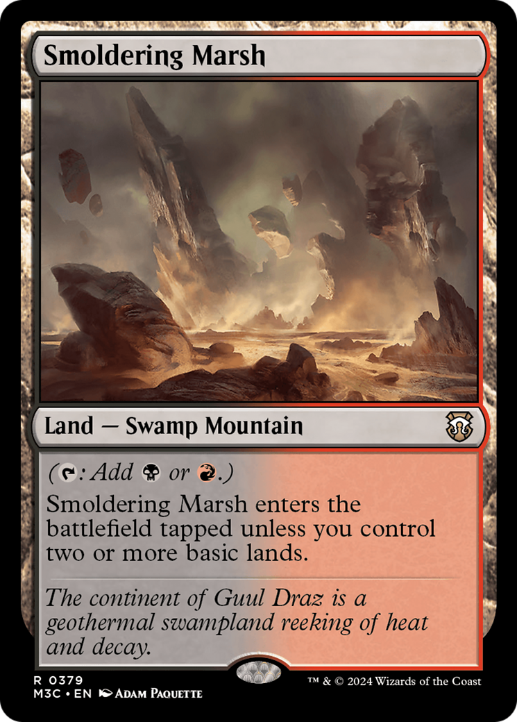 Smoldering Marsh (Ripple Foil) [Modern Horizons 3 Commander] | Eastridge Sports Cards & Games