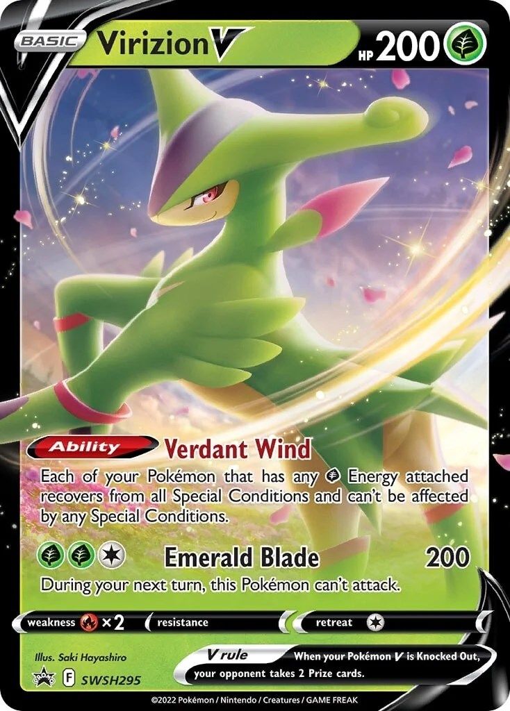 Virizion V (SWSH295) (Jumbo Card) [Sword & Shield: Black Star Promos] | Eastridge Sports Cards & Games