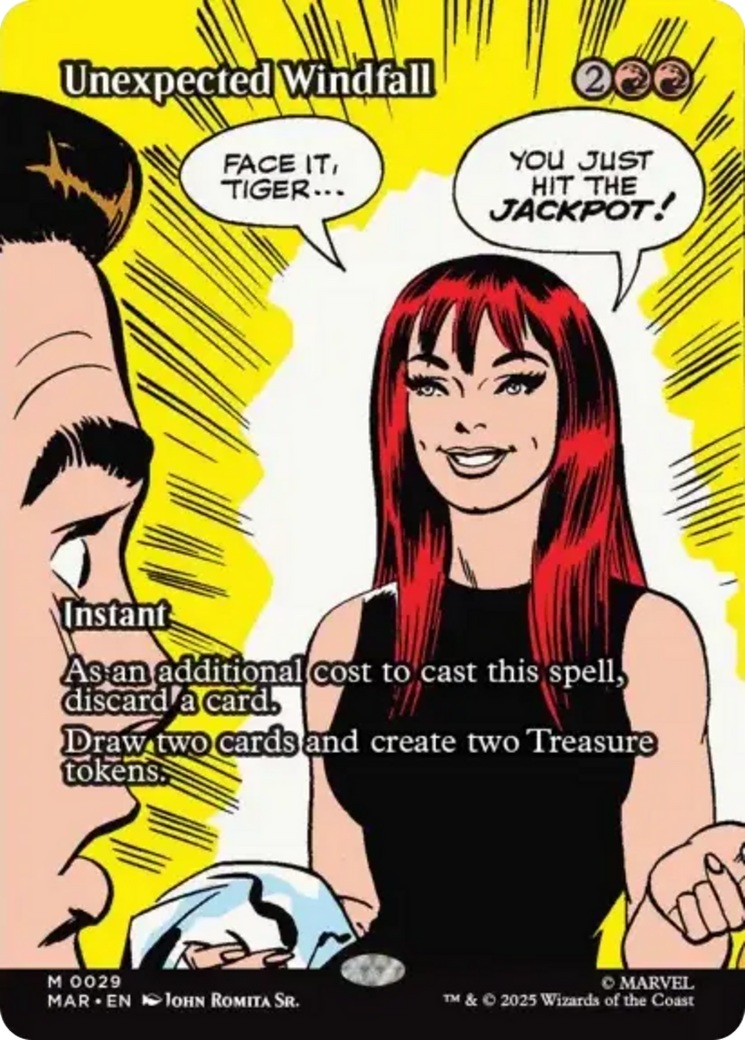 Unexpected Windfall (Borderless) [Marvel's Spider-Man: Eternal-Legal] | Eastridge Sports Cards & Games