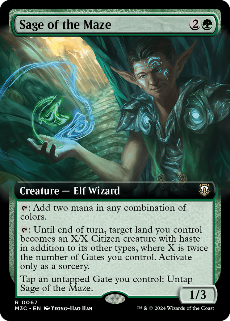 Sage of the Maze (Extended Art) (Ripple Foil) [Modern Horizons 3 Commander] | Eastridge Sports Cards & Games