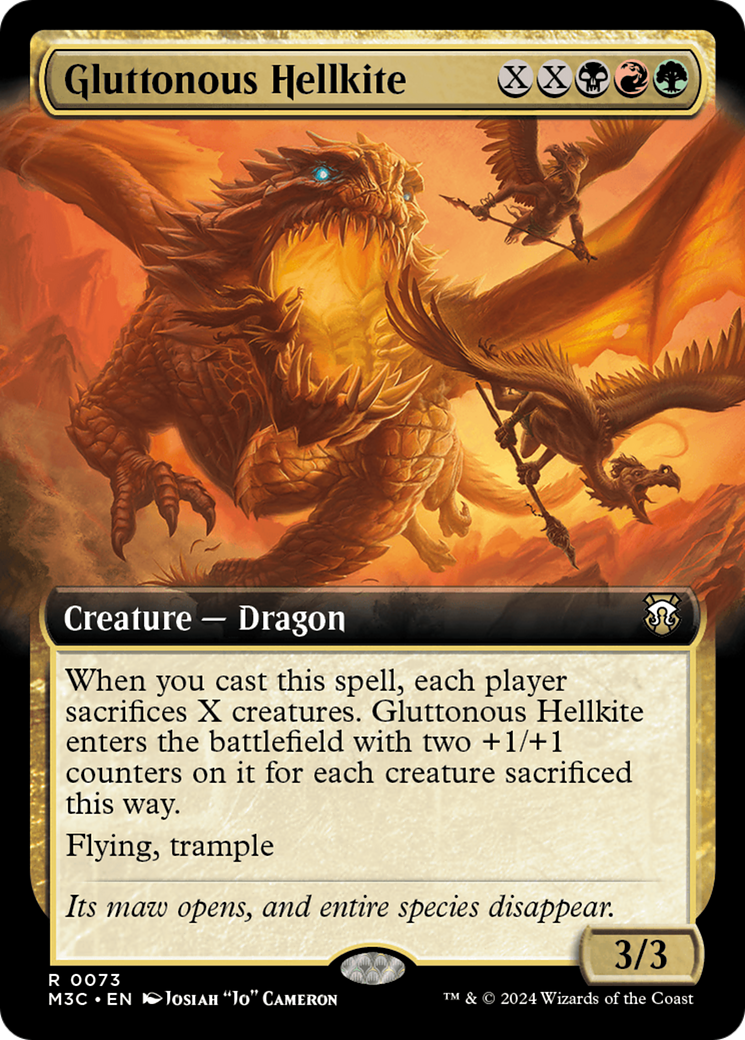 Gluttonous Hellkite (Extended Art) [Modern Horizons 3 Commander] | Eastridge Sports Cards & Games