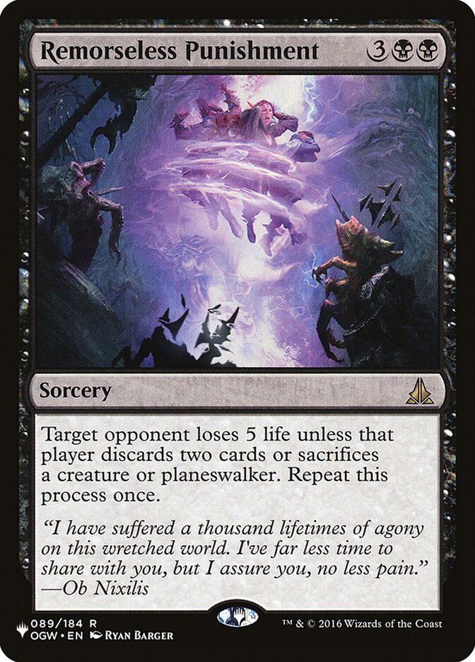 Remorseless Punishment [The List] | Eastridge Sports Cards & Games