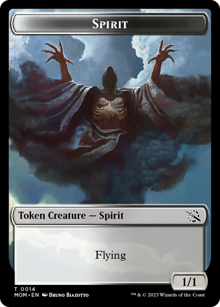 Knight (7) // Spirit (14) Double-Sided Token [March of the Machine Commander Tokens] | Eastridge Sports Cards & Games