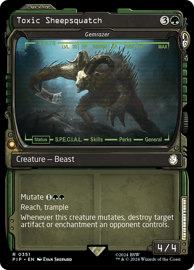 Toxic Sheepsquatch - Gemrazer (Showcase) [Fallout] | Eastridge Sports Cards & Games