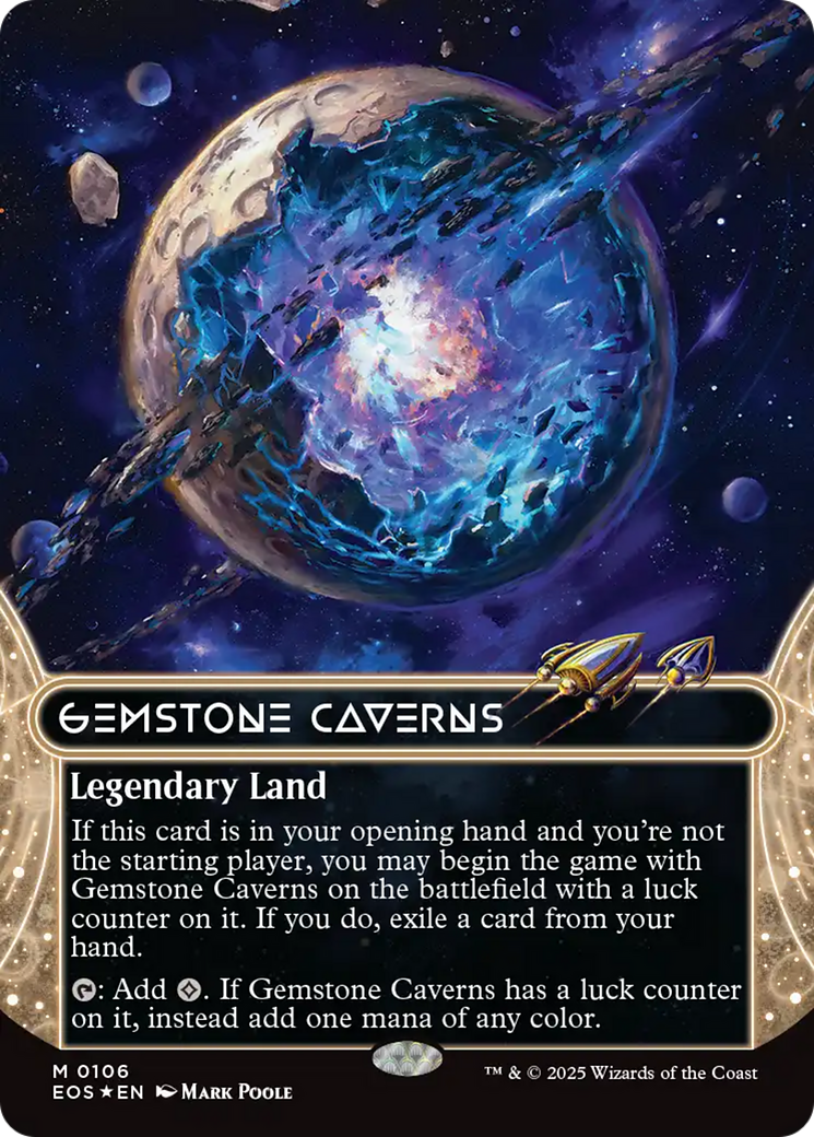 Gemstone Caverns (0106) (Borderless) (Galaxy Foil) [Edge of Eternities: Stellar Sights] | Eastridge Sports Cards & Games