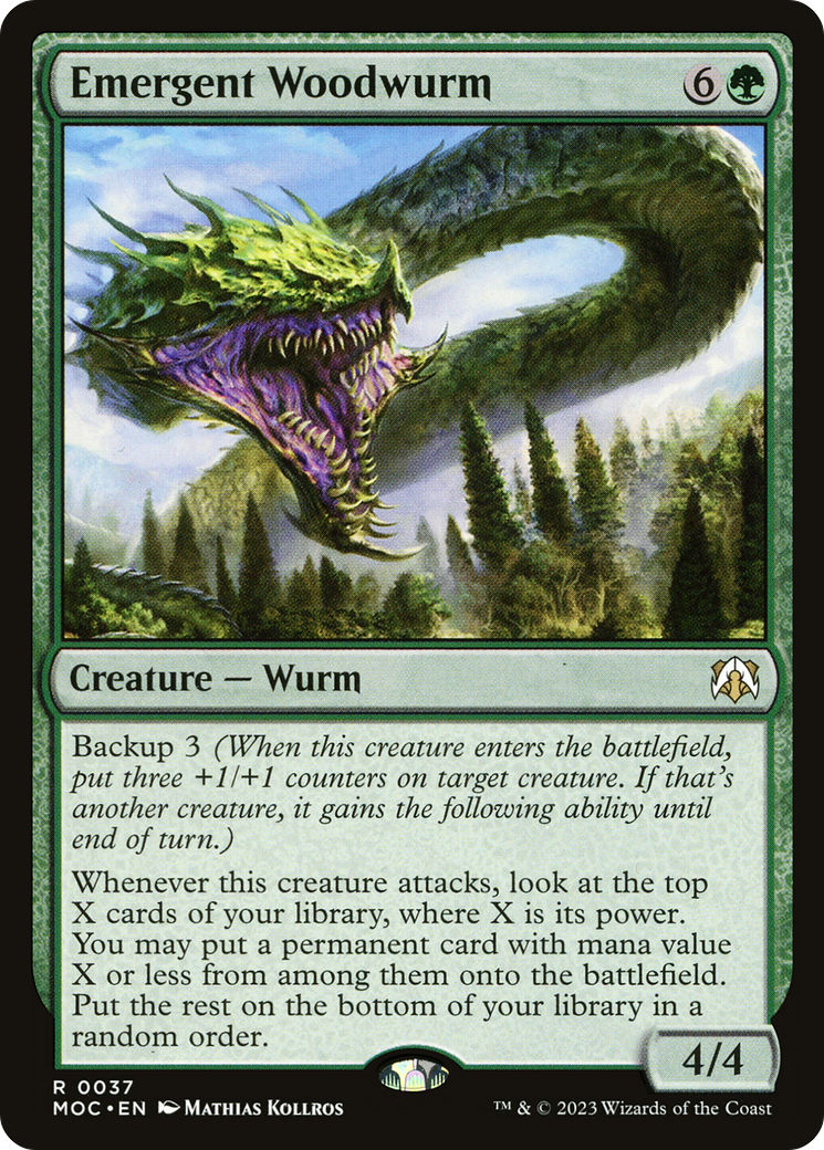 Emergent Woodwurm [March of the Machine Commander] | Eastridge Sports Cards & Games