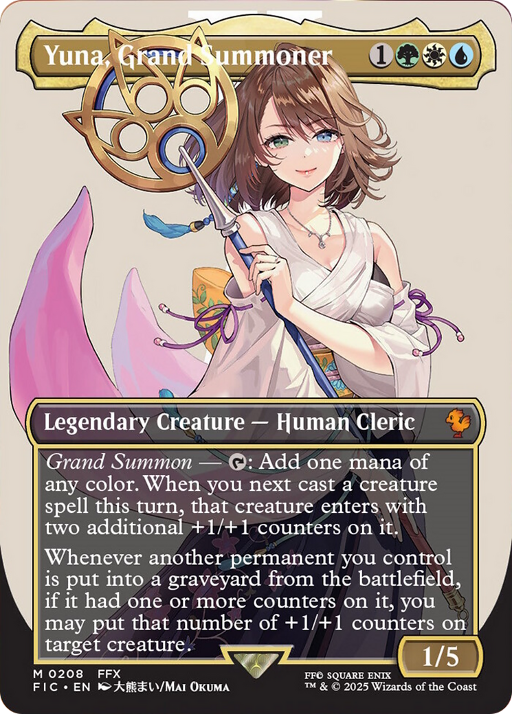 Yuna, Grand Summoner (Borderless) [FINAL FANTASY Commander] | Eastridge Sports Cards & Games