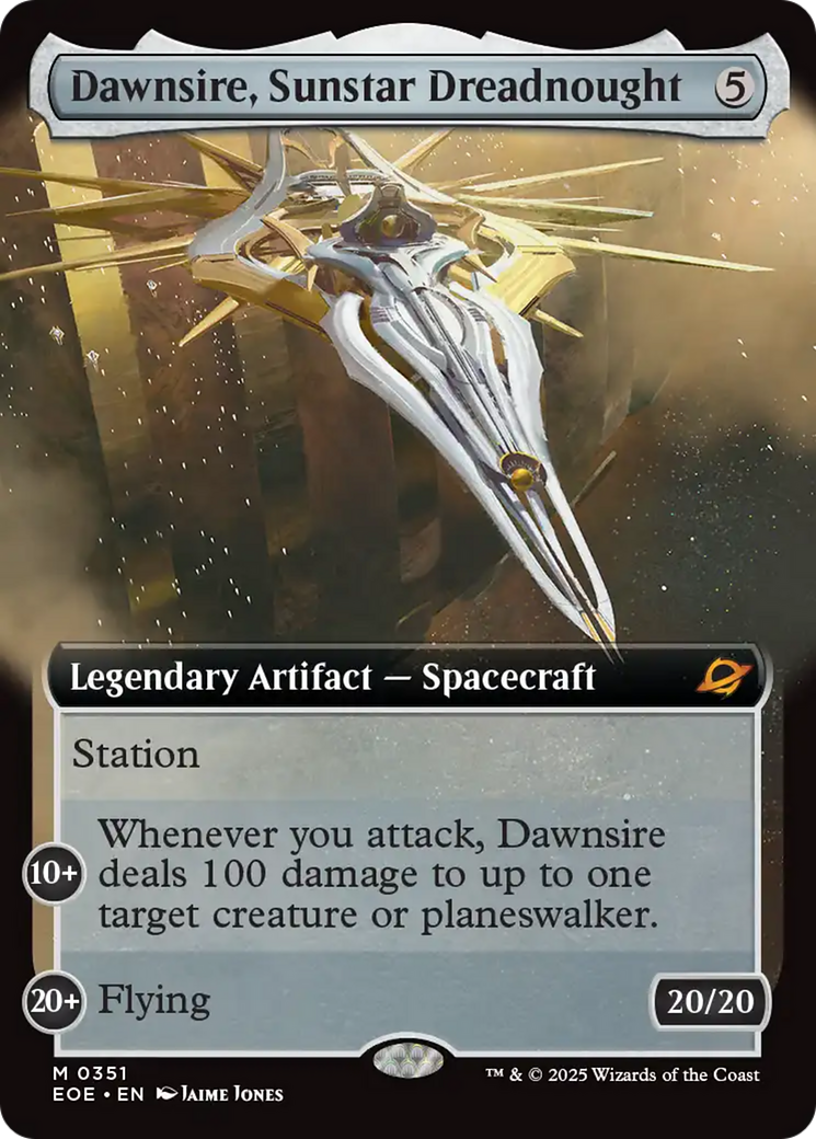 Dawnsire, Sunstar Dreadnought (Extended Art) [Edge of Eternities] | Eastridge Sports Cards & Games