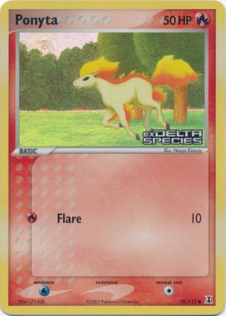 Ponyta (78/113) (Stamped) [EX: Delta Species] | Eastridge Sports Cards & Games