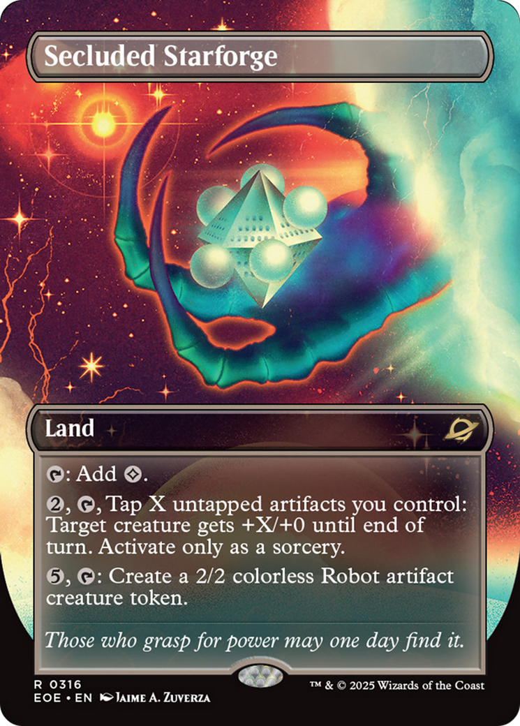 Secluded Starforge (Borderless) [Edge of Eternities] | Eastridge Sports Cards & Games