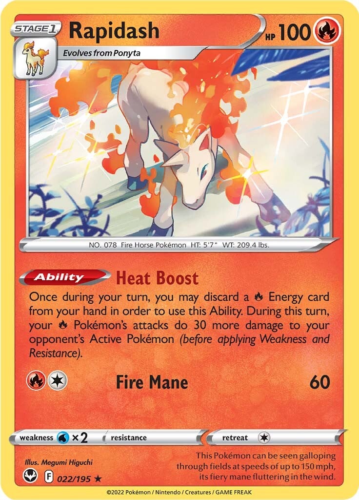 Rapidash (022/195) [Sword & Shield: Silver Tempest] | Eastridge Sports Cards & Games