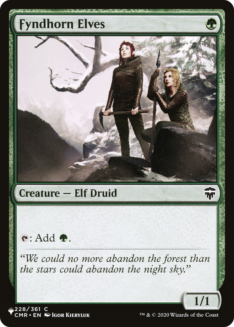 Fyndhorn Elves [The List] | Eastridge Sports Cards & Games