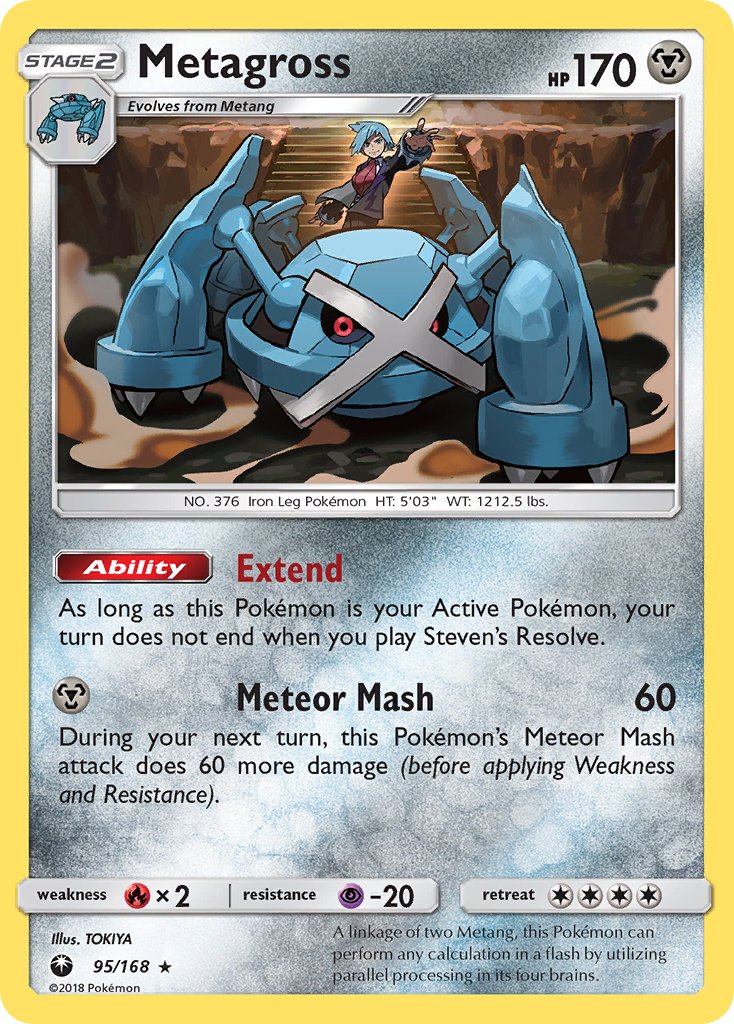 Metagross (95/168) (Prerelease Kit Exclusive) (Theme Deck Exclusive) [Sun & Moon: Celestial Storm] | Eastridge Sports Cards & Games