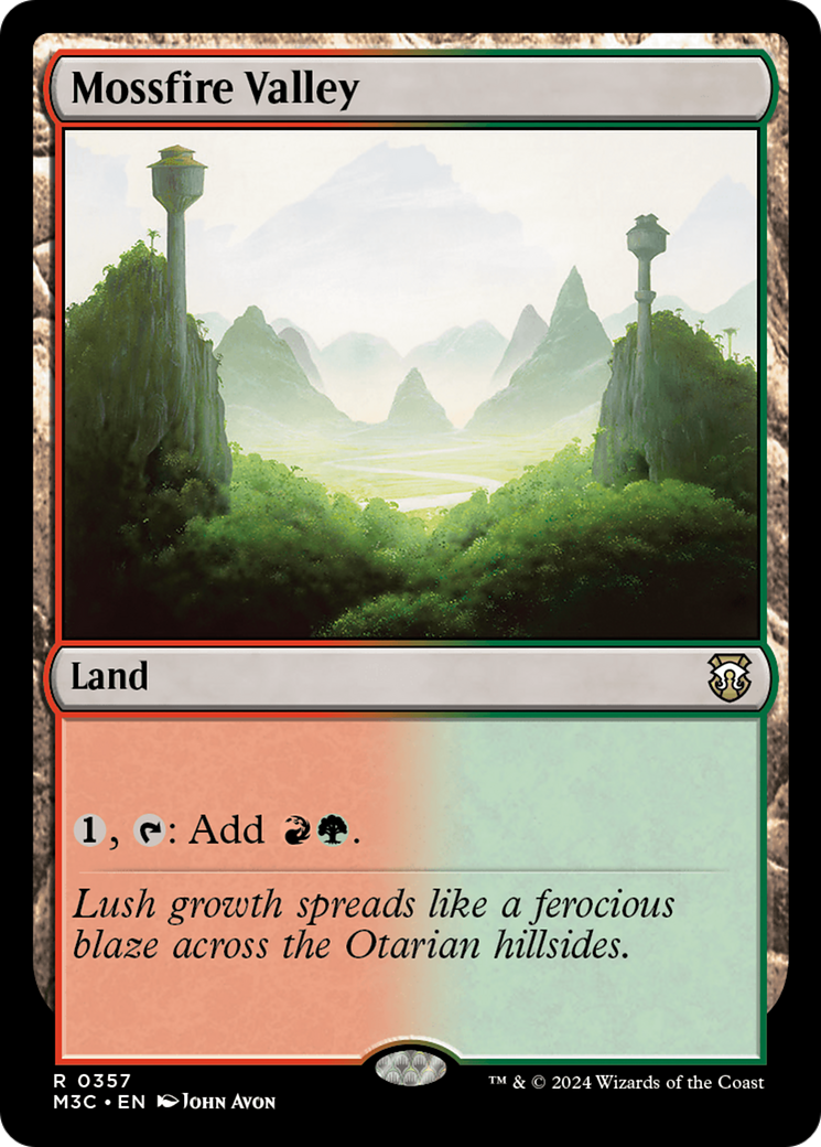 Mossfire Valley (Ripple Foil) [Modern Horizons 3 Commander] | Eastridge Sports Cards & Games