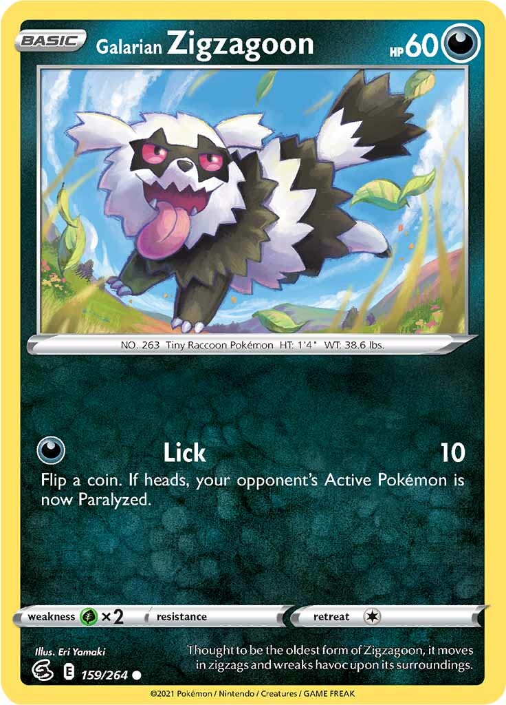 Galarian Zigzagoon (159/264) [Sword & Shield: Fusion Strike] | Eastridge Sports Cards & Games