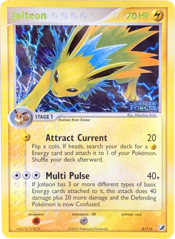 Jolteon (8/115) (Stamped) [EX: Unseen Forces] | Eastridge Sports Cards & Games