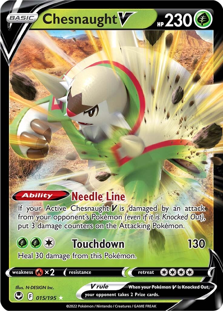 Chesnaught V (015/195) [Sword & Shield: Silver Tempest] | Eastridge Sports Cards & Games