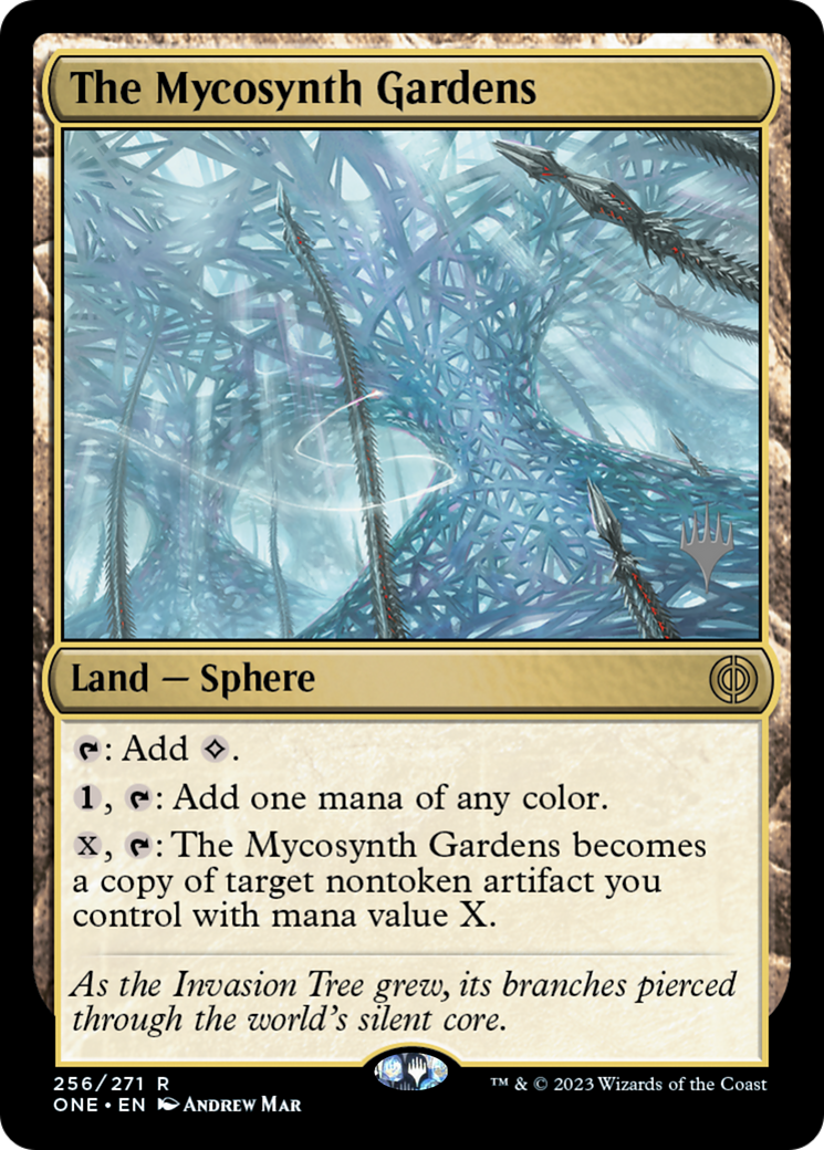 The Mycosynth Gardens (Promo Pack) [Phyrexia: All Will Be One Promos] | Eastridge Sports Cards & Games