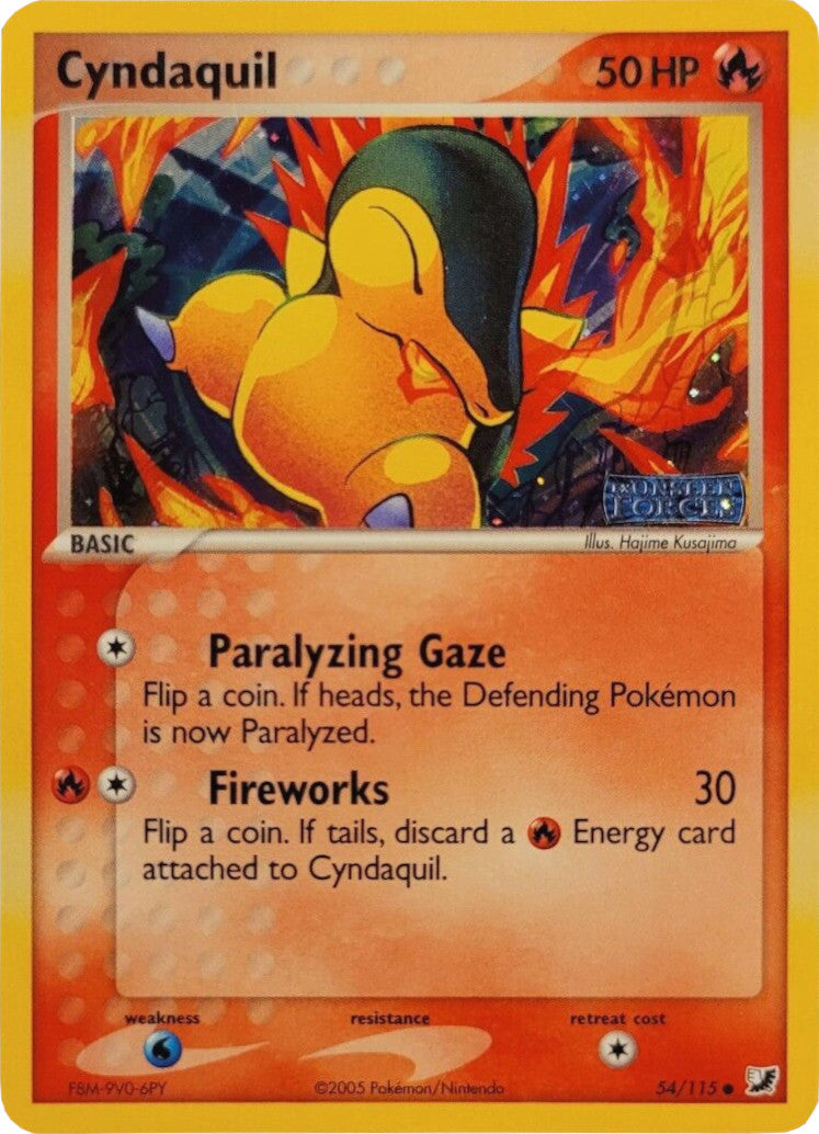 Cyndaquil (54/115) (Stamped) [EX: Unseen Forces] | Eastridge Sports Cards & Games