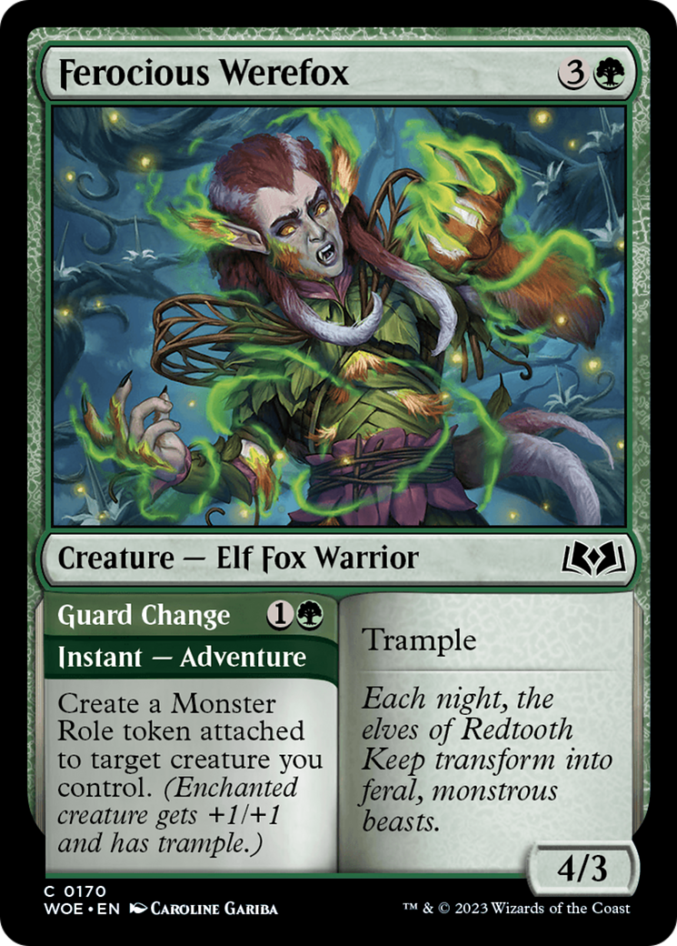 Ferocious Werefox // Guard Change [Wilds of Eldraine] | Eastridge Sports Cards & Games