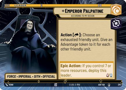 Emperor Palpatine - According to My Design (Hyperspace) (279) - Ashes of the Empire