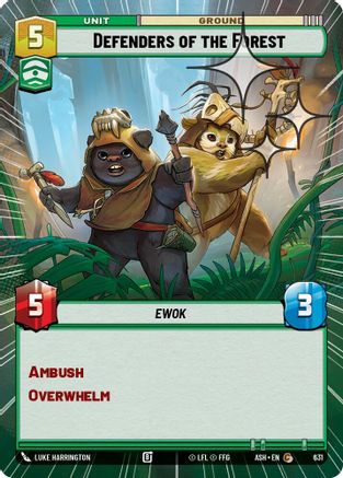 Defenders of the Forest (Hyperspace Foil) (631) - Ashes of the Empire Foil